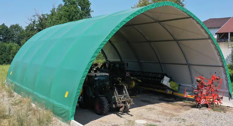 Planenhalle | Meinel Forsttechnik